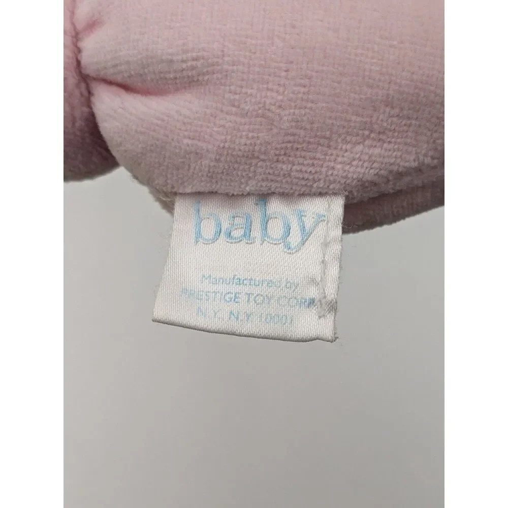 Vintage Carters Prestige Terry Cloth Baby‎ Doll Rattle Plush Hugs & Kisses Pink